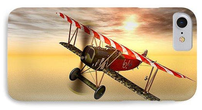 Biplane In The Sunset - Phone Case