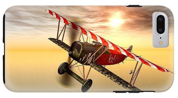 Biplane In The Sunset - Phone Case