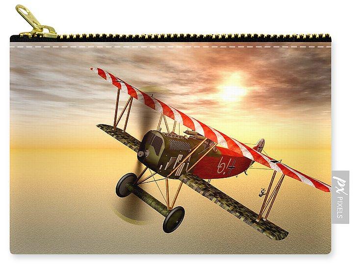 Biplane In The Sunset - Carry-All Pouch
