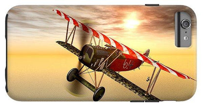 Biplane In The Sunset - Phone Case