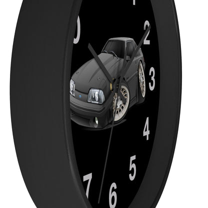 Black Fox Body Mustang Wall clock
