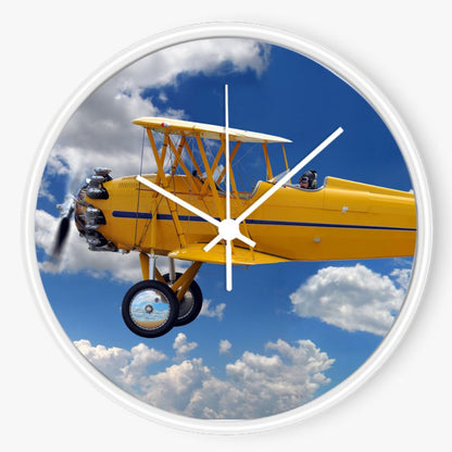Stearman Biplane 10 inch wall clock
