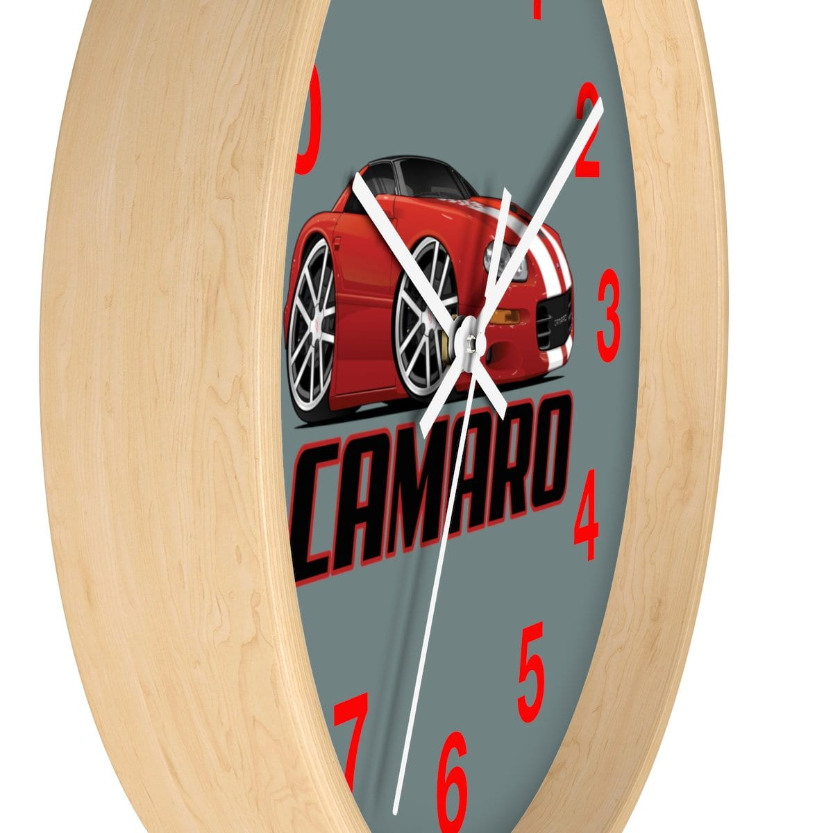 4th Generation Camaro Red White Stripes Wall clock