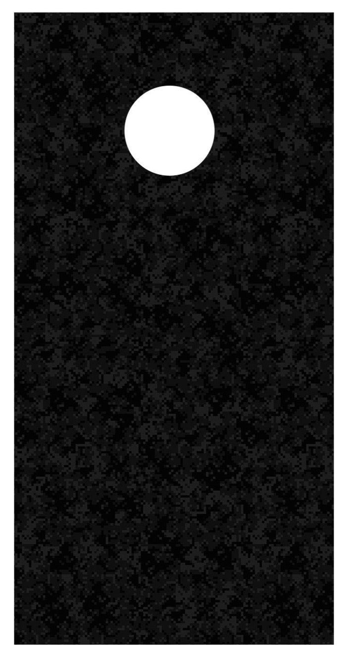 Digital Camo Black Design Cornhole Decal Wrap