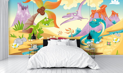 Dinosaur Family Wall Mural