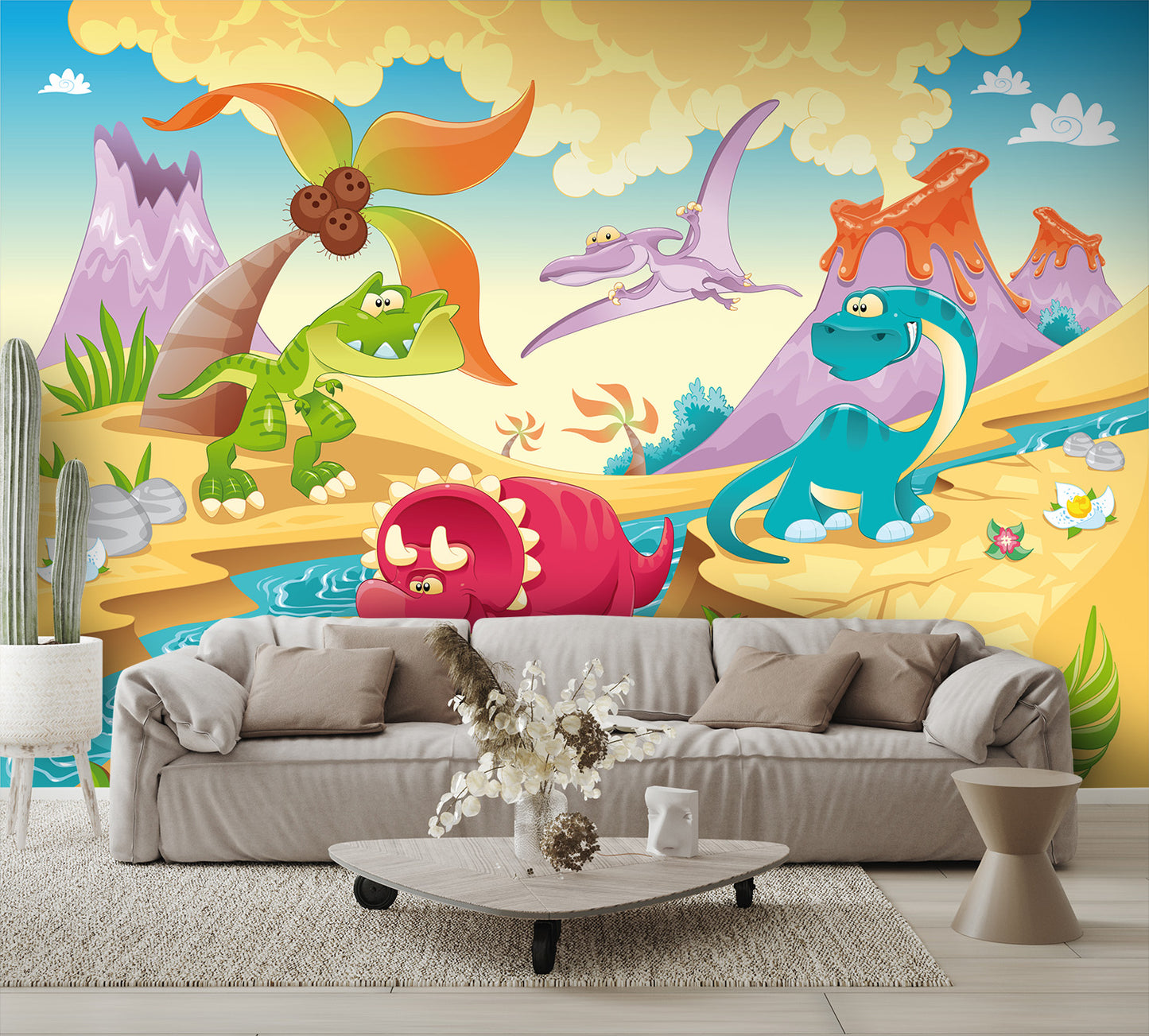Dinosaur Family Wall Mural