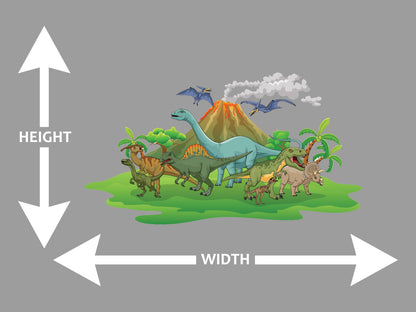 Dinosaurs on an Island Wall Art Decal