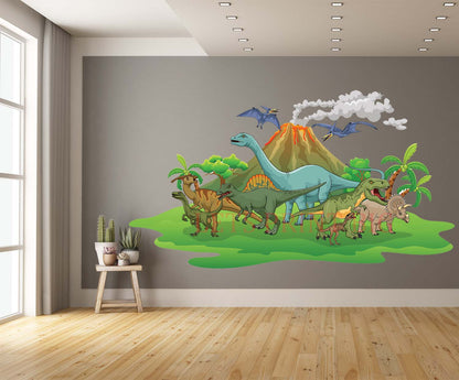 Dinosaurs on an Island Wall Art Decal