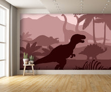 Dinosaurs Silhouettes Layers Wall Mural
