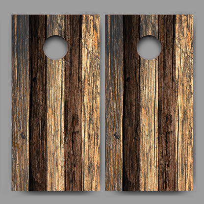 Distressed Stars Stripes Wood Cornhole Graphics Decal Wrap set stripes