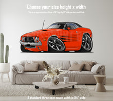 1972 Dodger Challenger Cartoon Car Art Wall Decal