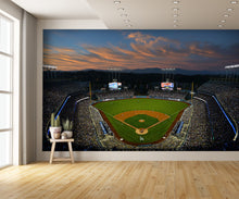 Dodger Stadium Wallpaper Night Baseball Diamond Field Mural extra room