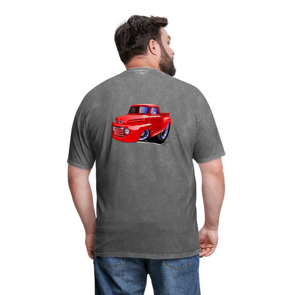 Old Red Truck Version B Men's T-Shirt - mineral charcoal gray