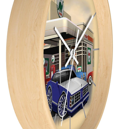 Pontiac Lemans gas station Car Art Wall clock