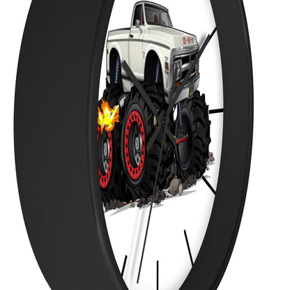 1972 GMC 4X4 Pickup Monster Truck with Rocks Car Art Wall clock