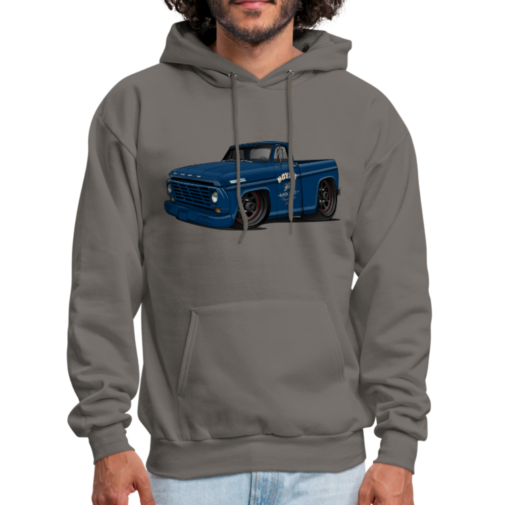 1967 Blue Ford F-100 Men's Hoodie - asphalt gray