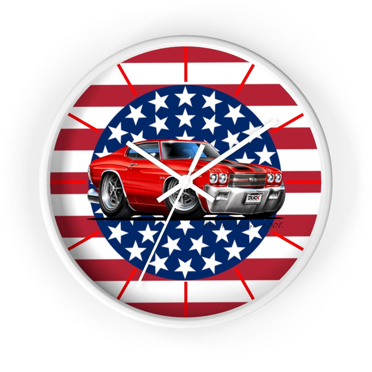 Stars and Stripes and a 1970 Chevelle Wall clock