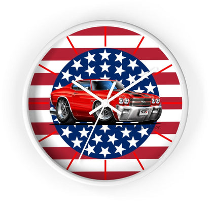 Stars and Stripes and a 1970 Chevelle Wall clock