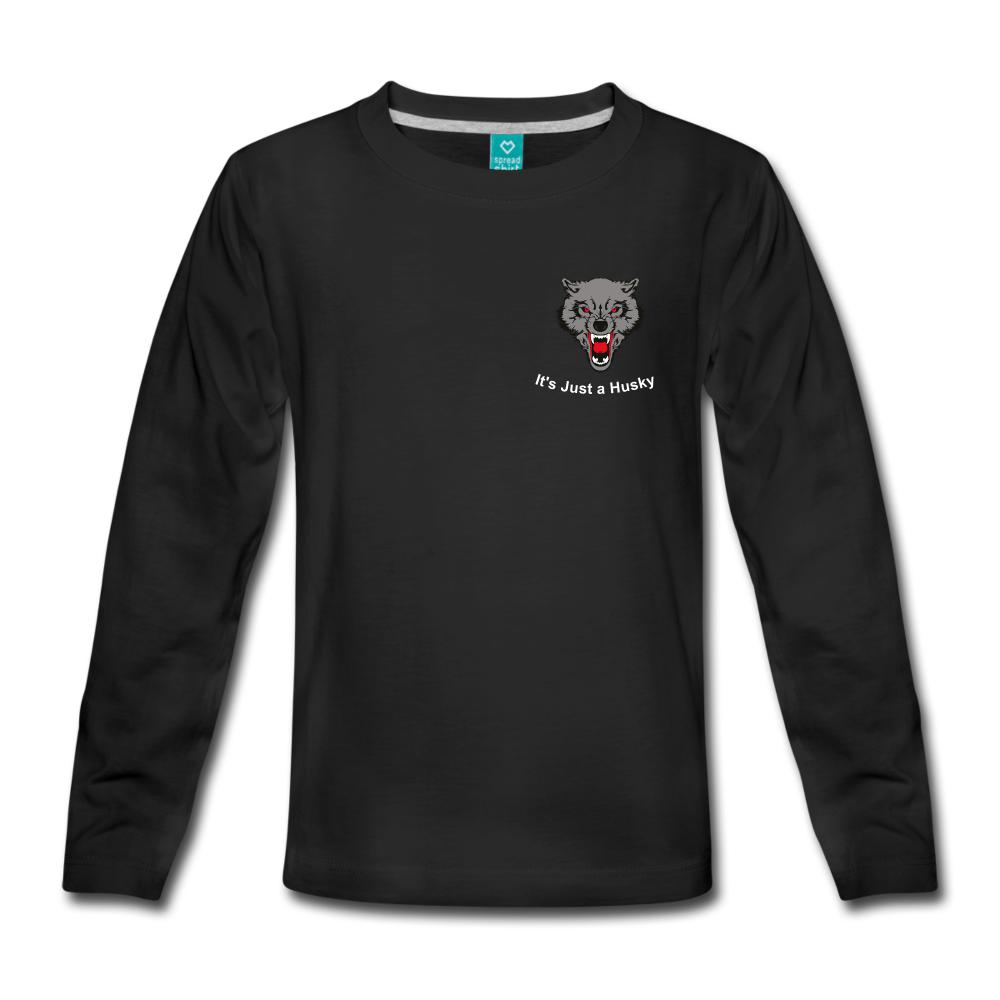 It's Just a Husky Kids' Premium Long Sleeve T-Shirt - black