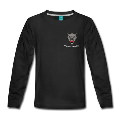 It's Just a Husky Kids' Premium Long Sleeve T-Shirt - black