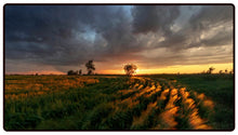 Cloudy Field Sunset Desk Mat