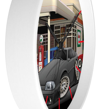 Fox Body Mustang Gas Station Wall clock