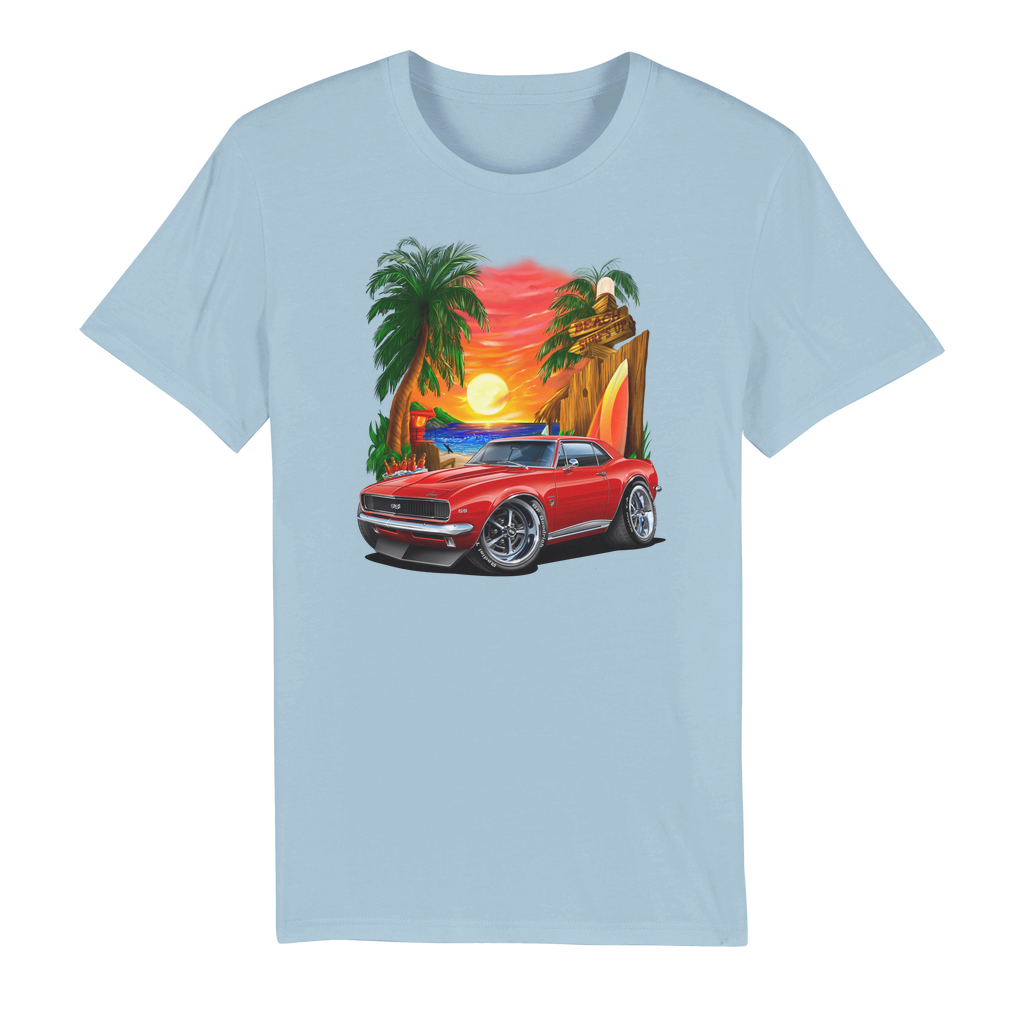 1967 Camaro SS Margaritaville Beach Car Art Organic Jersey Adult T-Shirt