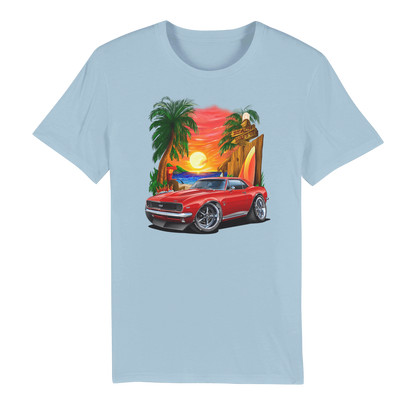 1967 Camaro SS Margaritaville Beach Car Art Organic Jersey Adult T-Shirt