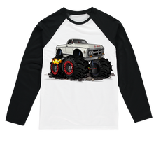 1972 GMC 4x4 Pickup Monster Truck with Rocks Car Art Sublimation Baseball Long Sleeve T-Shirt