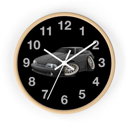 Black Fox Body Mustang Wall clock