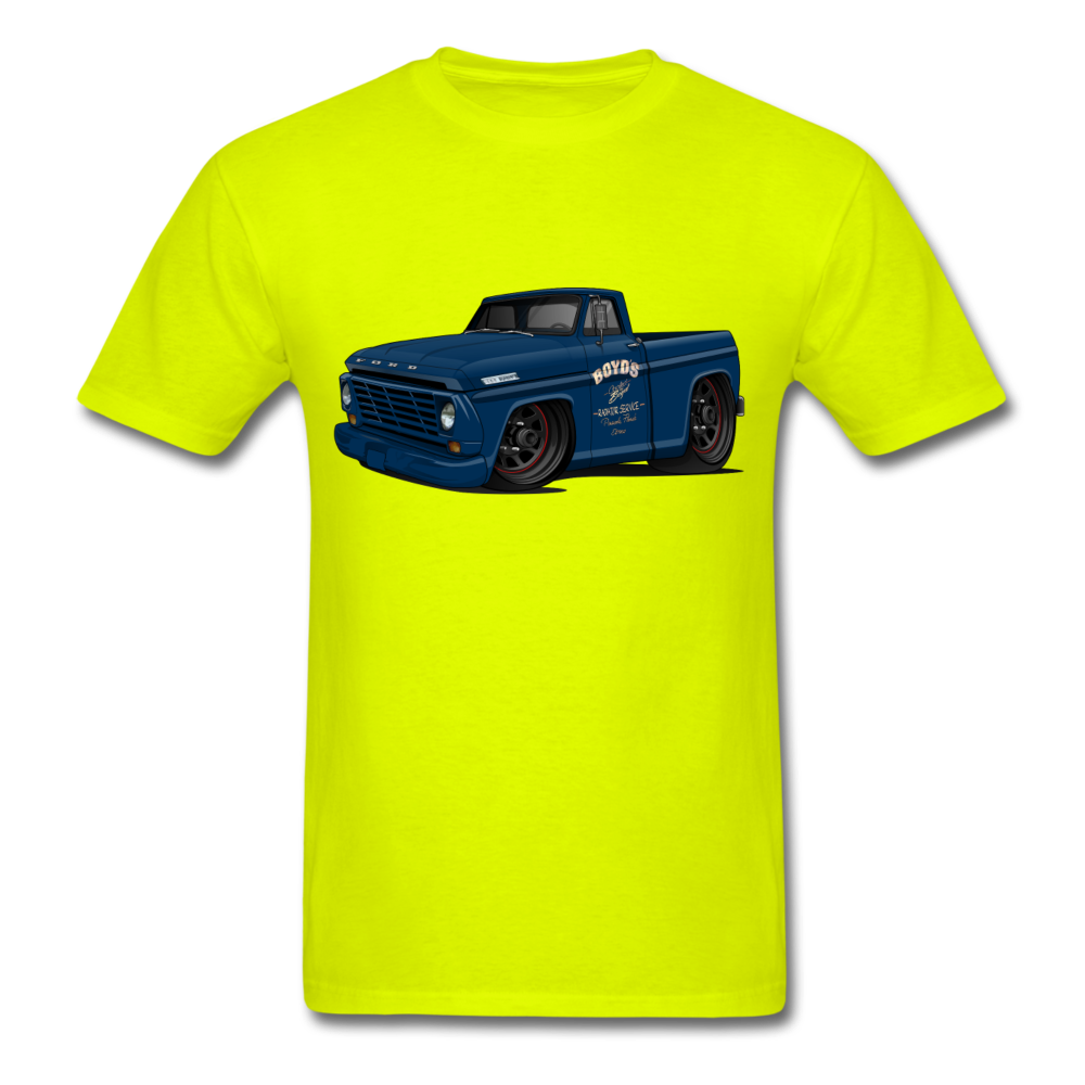 1967 Ford F-100 Men's T-Shirt - safety green