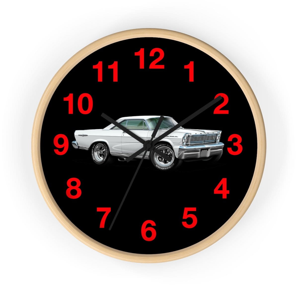 1965 Galaxie Muscle Car Art Wall clock
