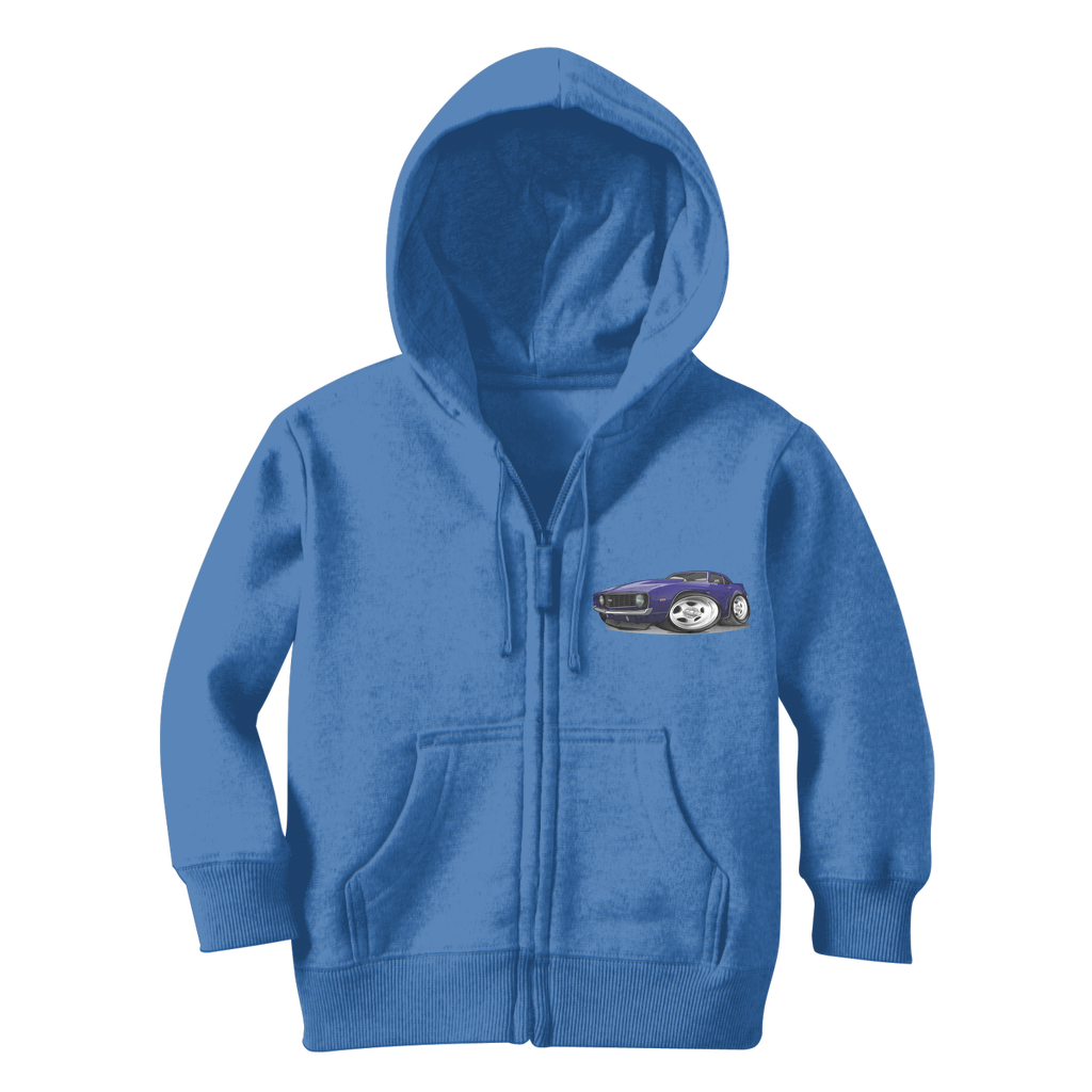 1st Generation Purple Camaro Classic Kids Zip Hoodie