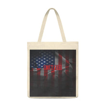 American Flag Dark I Don't Kneel Shoulder Tote Bag - Roomy - Let's Print Big