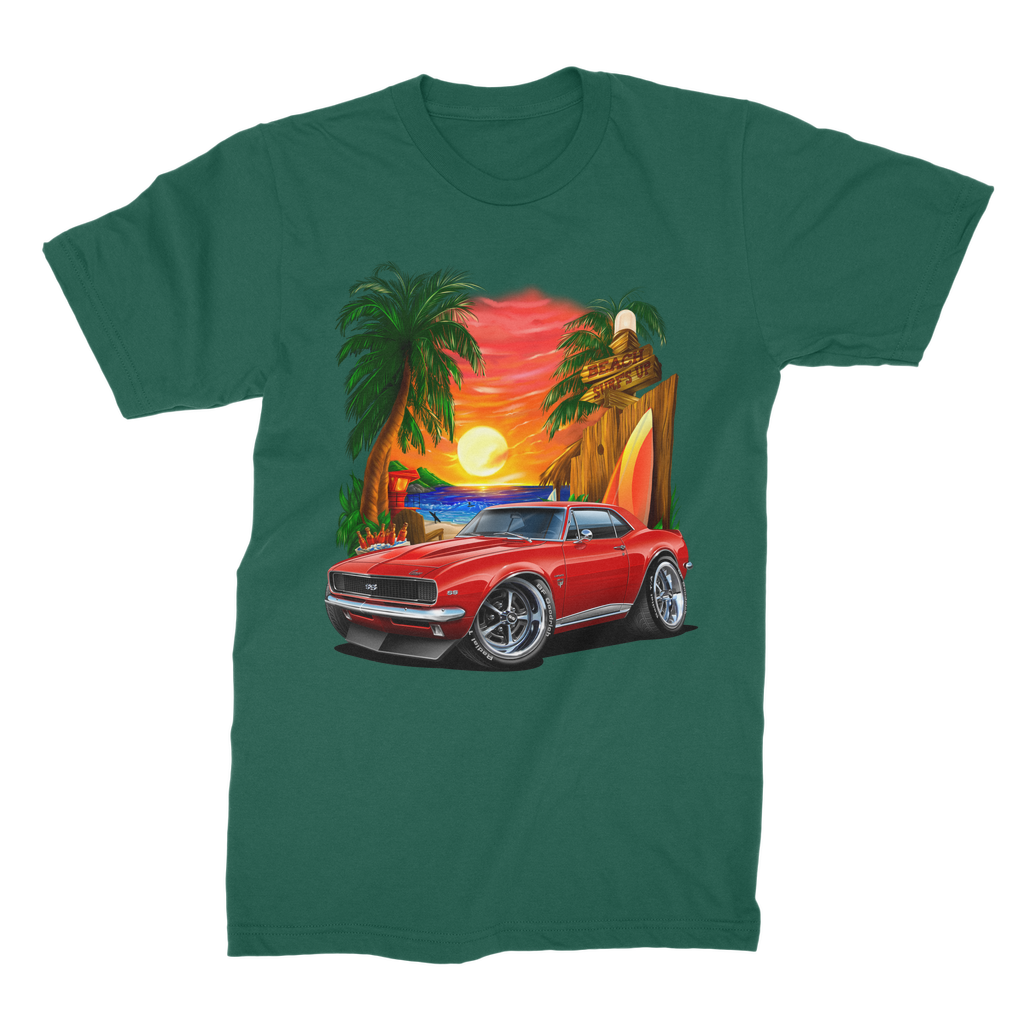 1967 Camaro SS Margaritaville Beach Car Art Premium Jersey Men's T-Shirt