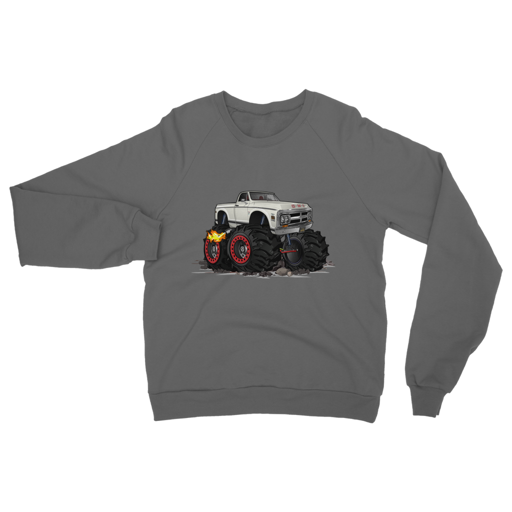 1972 GMC 4x4 Pickup Monster Truck with Rocks Car Art Classic Adult Sweatshirt