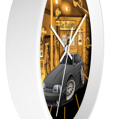 Fox Body Mustang Gas Station 3 Wall clock