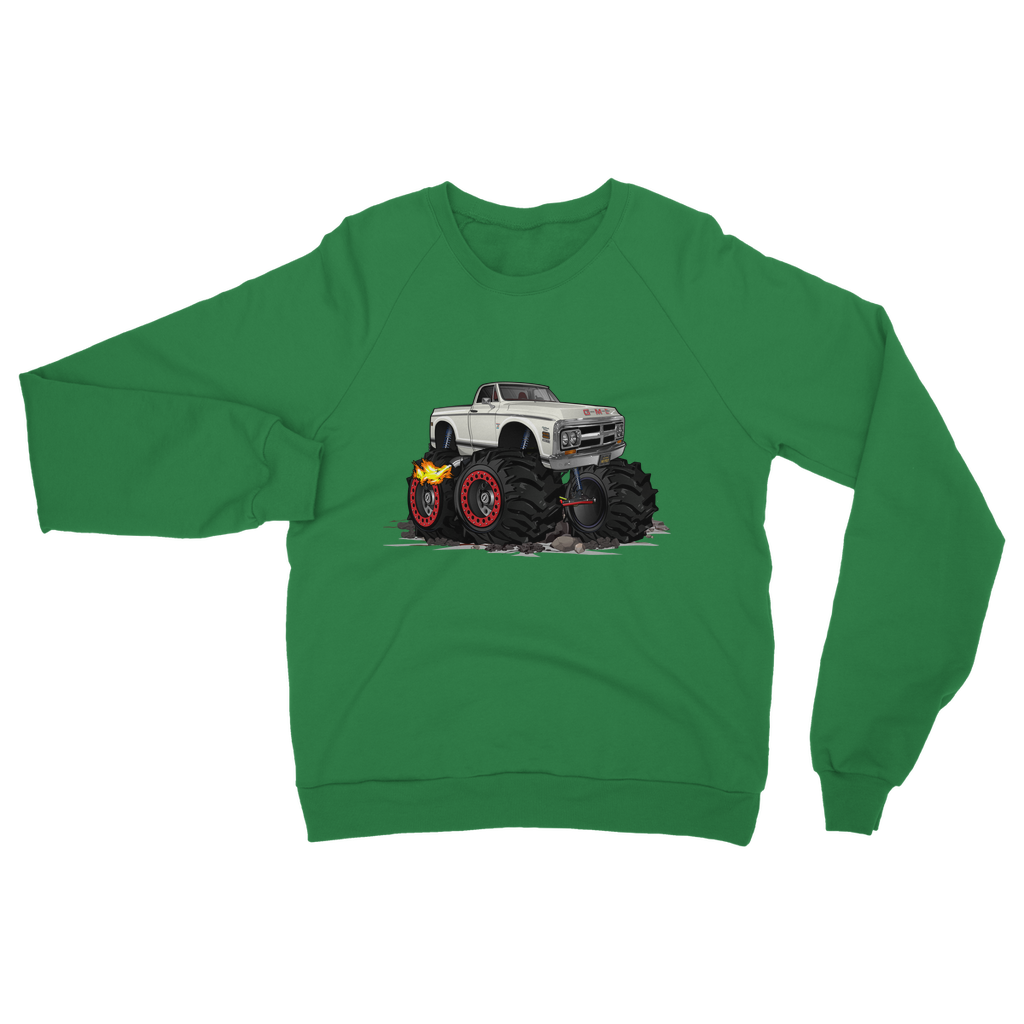 1972 GMC 4x4 Pickup Monster Truck with Rocks Car Art Classic Adult Sweatshirt