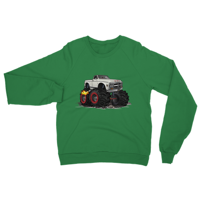 1972 GMC 4x4 Pickup Monster Truck with Rocks Car Art Classic Adult Sweatshirt