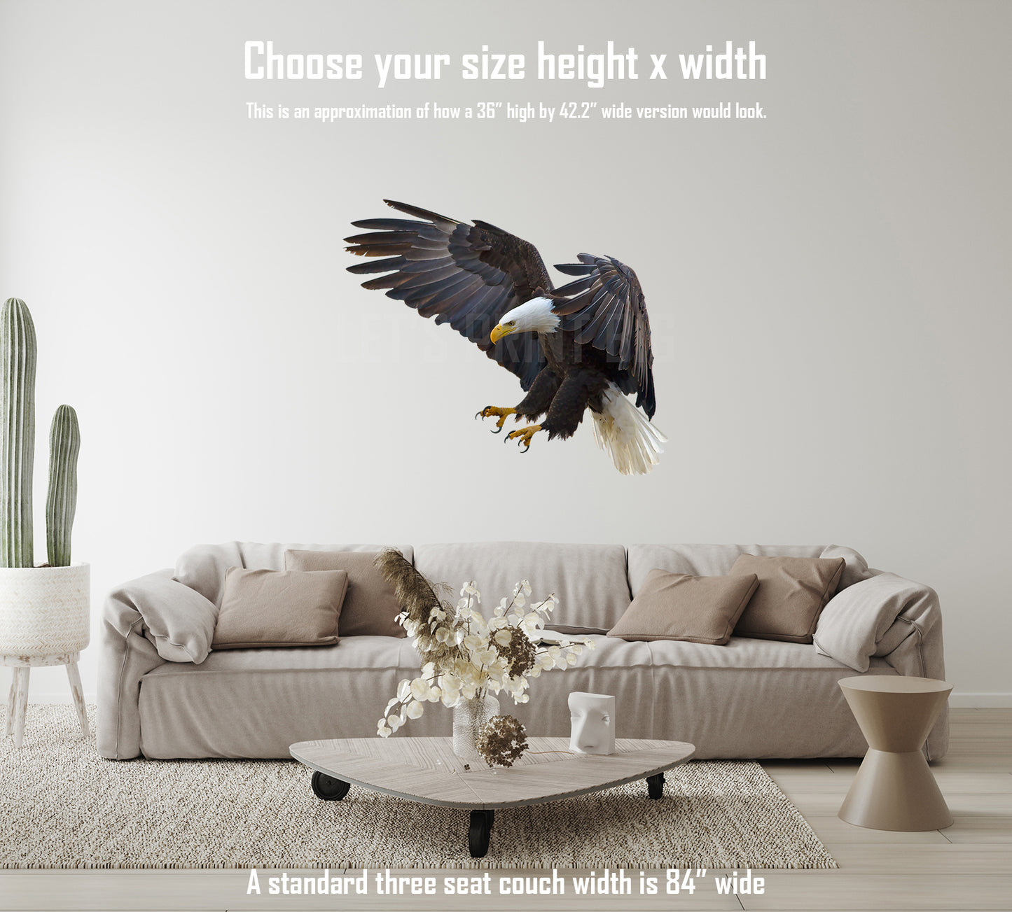Bald Eagle 1 Reversed Large Wall Decal
