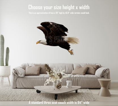 Bald Eagle 3 Reversed Large Wall Decal
