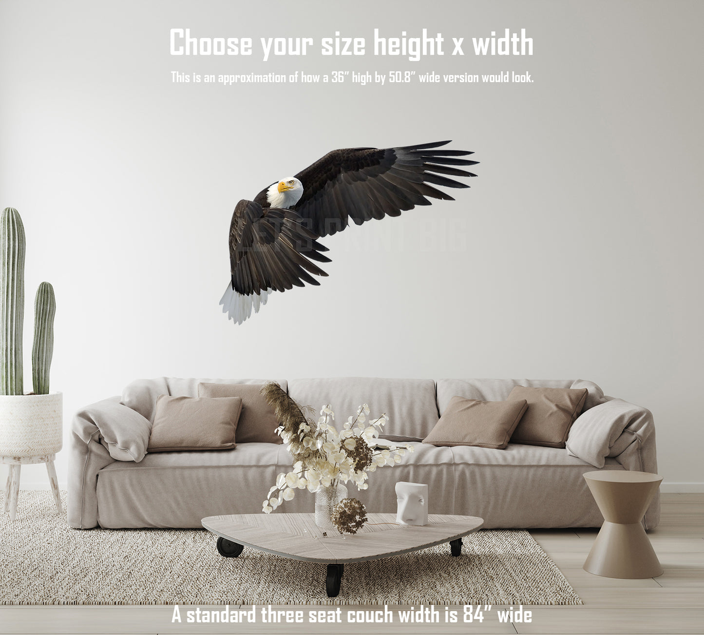 Bald Eagle 5 Reversed Large Wall Decal