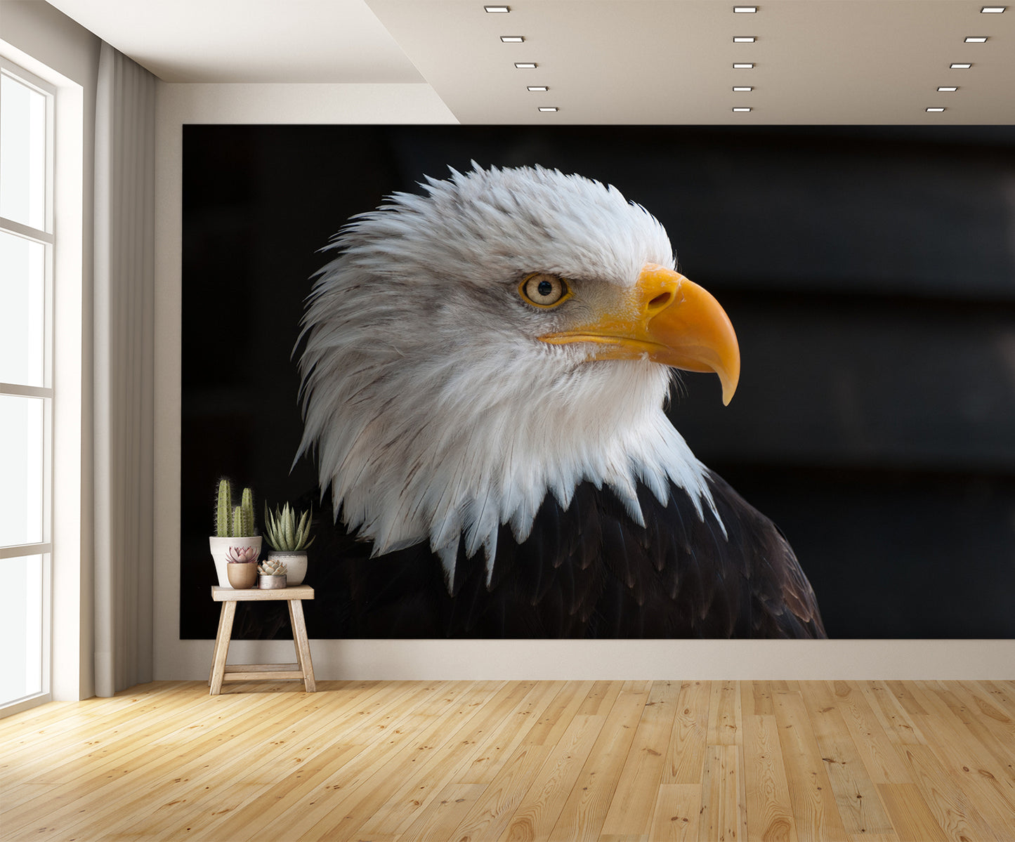 Bald Eagle Art Mural Wallpaper