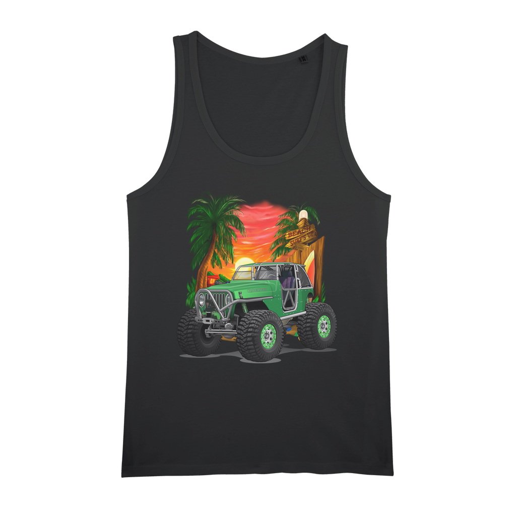 Jeep 4x4 Rocktoy Rock Climber Car Art Organic Jersey Unisex Tank Top