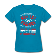 Mascara & Perfume to Grease Mechanic Women's T-Shirt - turquoise
