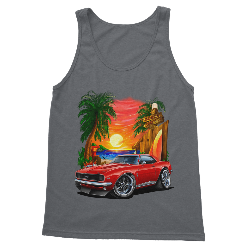 1967 Camaro SS Margaritaville Beach Car Art Classic Adult Vest Top