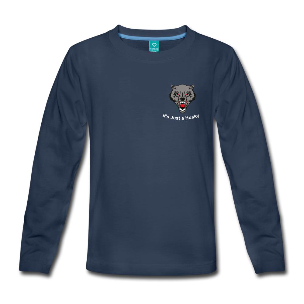 It's Just a Husky Kids' Premium Long Sleeve T-Shirt - navy