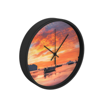 Boat Sunset 10 inch wall clock