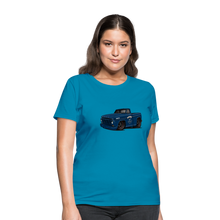 1967 Blue Ford F-100 Women's T-Shirt - turquoise