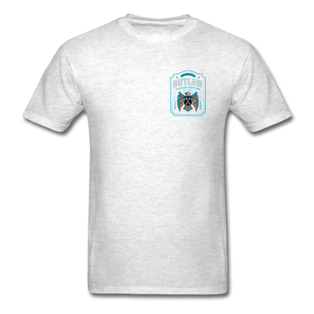 Outlaw Custom Motors Fast Loud Mens T-Shirt - light heather grey